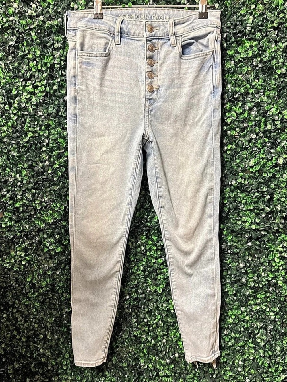 American Eagle Super High Rise Jegging Skinny Jeans in Blue Size 4